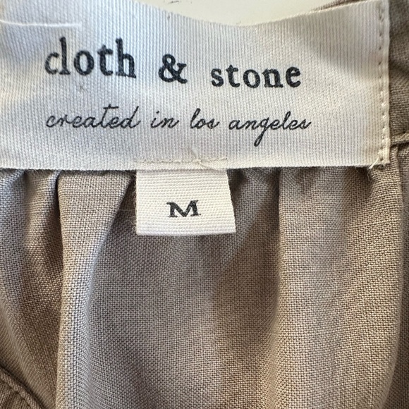 Cloth & Stone sleeveless khaki dress M - Picture 4 of 6